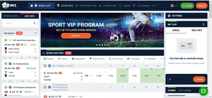 20bet Registration steps