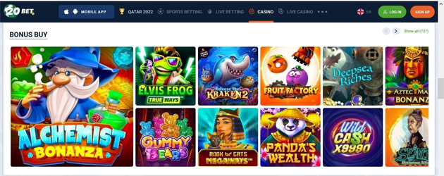 20Bet slots games