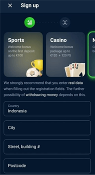 20Bet Aplikasi kasino seluler