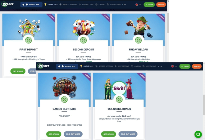 20bet Promosi kasino